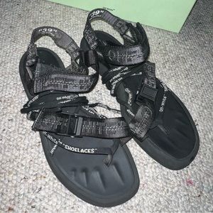 Off-White c/o Virgil 
Abloh trek lace up sandals in black